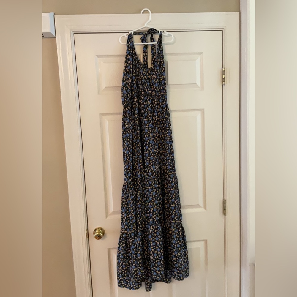 Pretty Garden Angled Off one shoulder dress